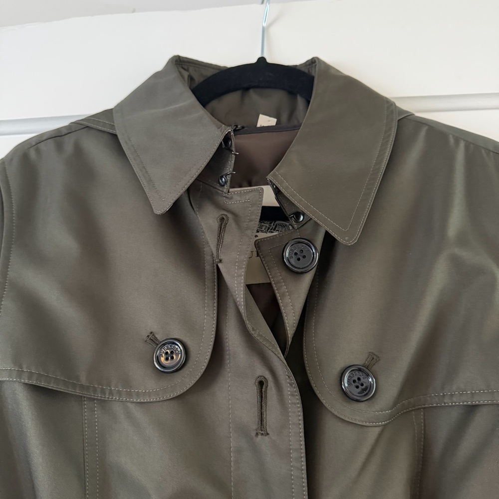 Burberry Walditch Olive Trench With Liner Size 10 EUC Classic Belted Trench - Picture 3 of 16